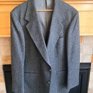 Vintage Farah Co 100% Wool Tweed Charcoal Blazer